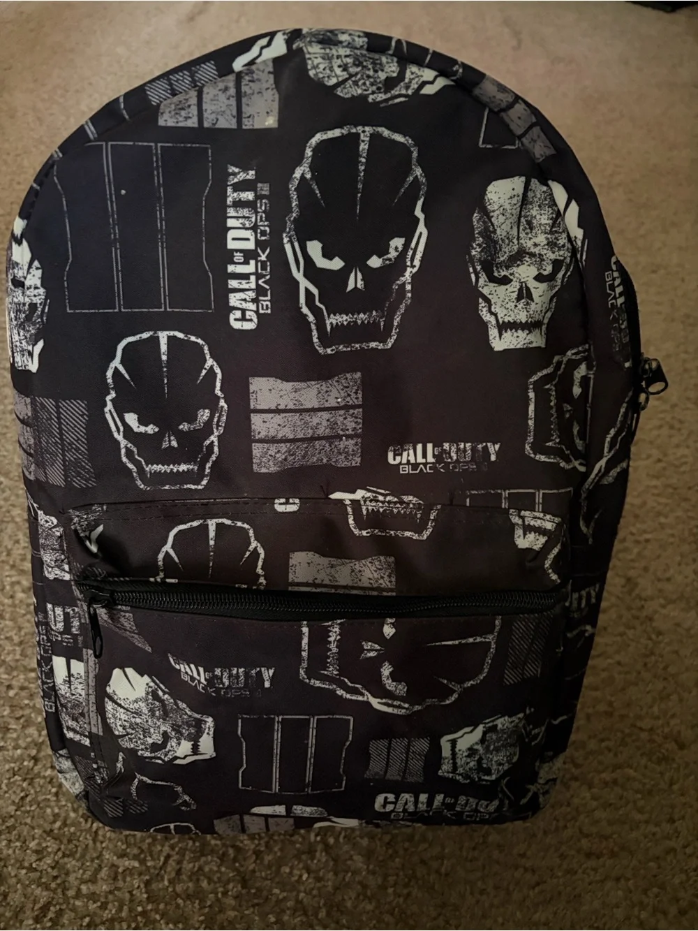 Call to Duty Black Ops Skull Print Men's Backpack - Black/Gray